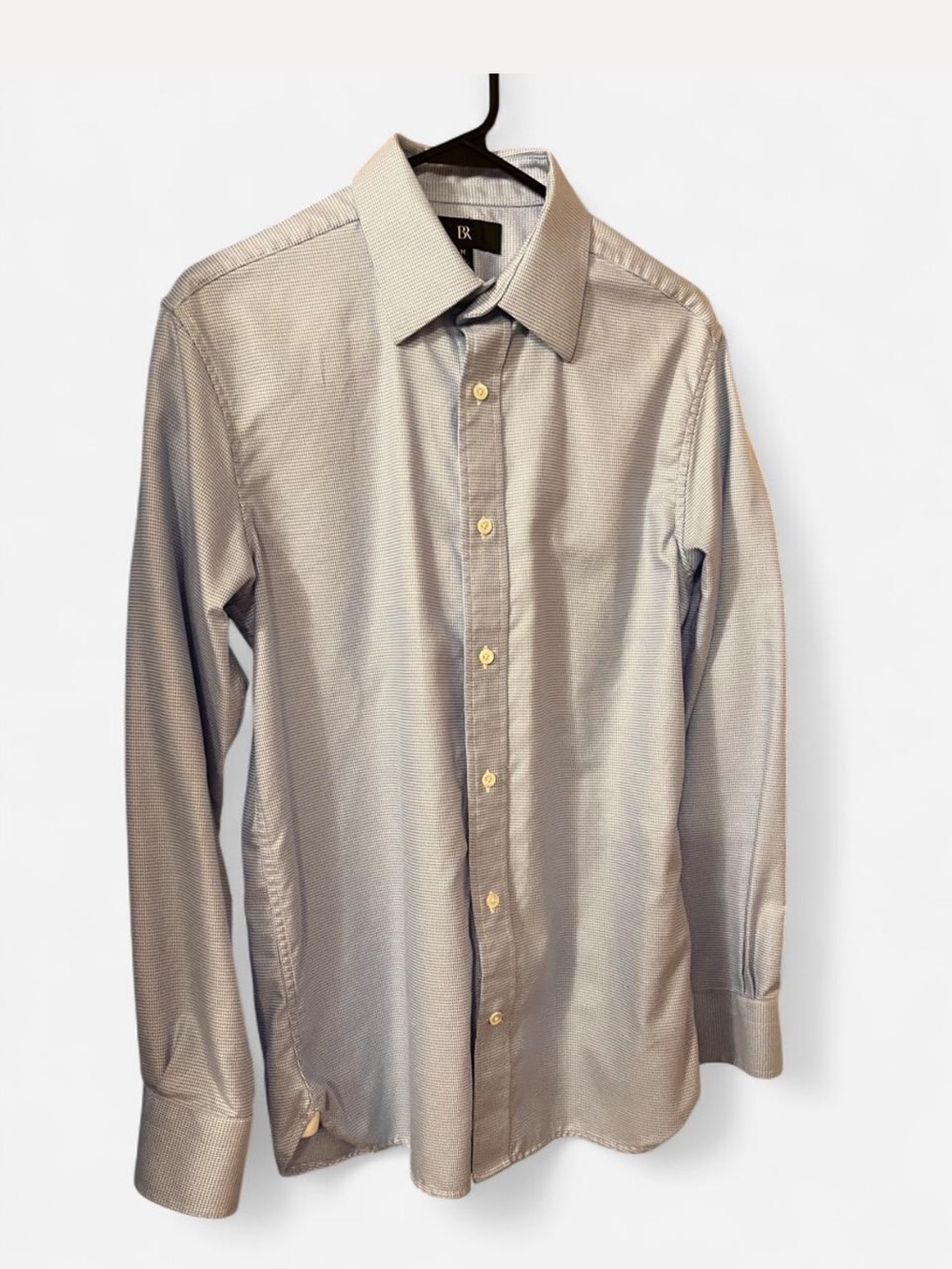 Banana Republic Light Gray Microdot Dress Shirt